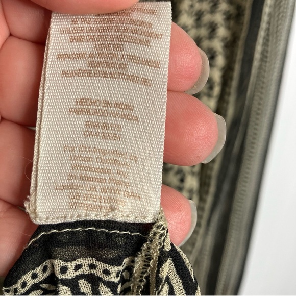 Free People Top XS Oversized Sheer Embroidery Feather In The Wind Boho - Picture 9 of 11